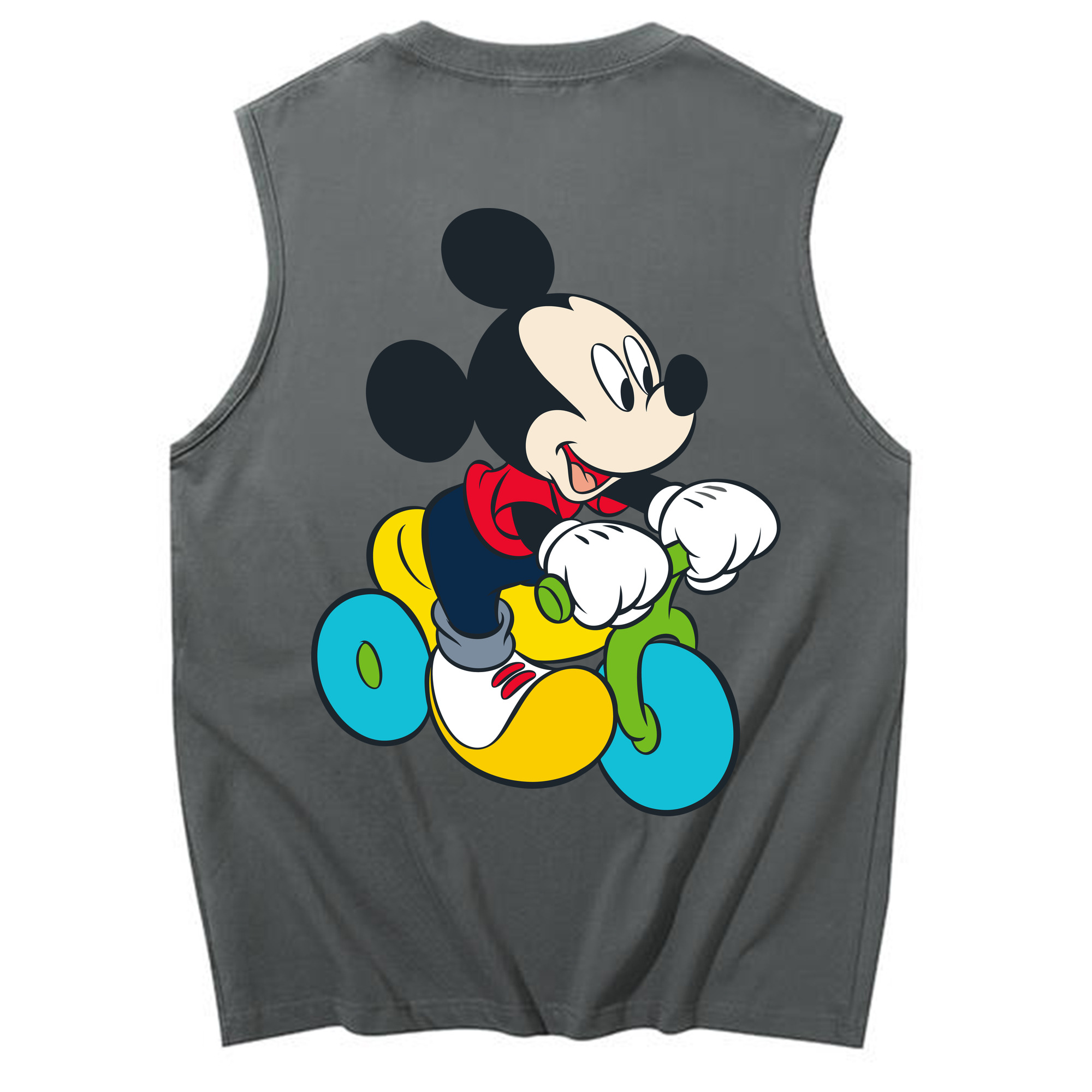 （画像用） ミッキーマウス Mickey Mouse コットン100％タンクトップ（背面プリント）